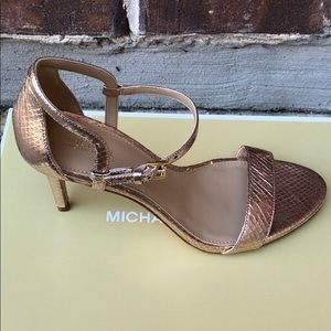 Michael Kors Simone Soft Pink Mid Sandal Slingback